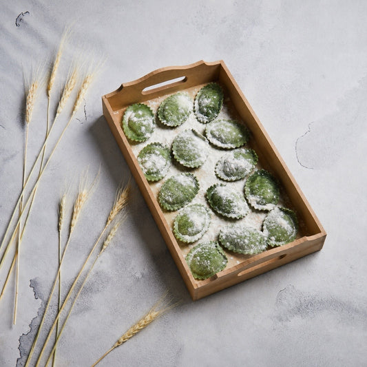 Raviol de espinaca Ricotta y Champiñones